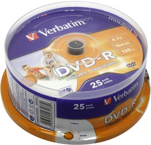 Купить недорого ДИСК DVD-R 4.7GB, 16X, 25ШТ НА ШПИНДЕЛЕ в интернет-магазине. Низкие цены. Доставка.