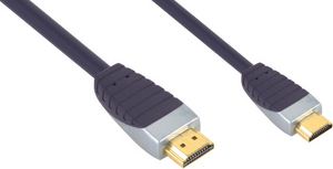 Кабель Bandridge HDMI-miniHDMI ver.1.3, 2м, Позолоченные контакты, Серый купить с доставкой. Низкие цены.