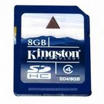Карта памяти Kingston SDHC 8Gb class4 SD4/8Gb