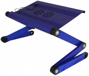 Раскладной столик для ноутбука 18" ASX X8 синий (вентиляторы охлаждения+ USB-HUB) + Mouse Pad купить в Москве. Доставка