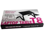 Раскладной столик для ноутбука Laptop table T8 (вентиляторы охлаждения + Mouse Pad), черный